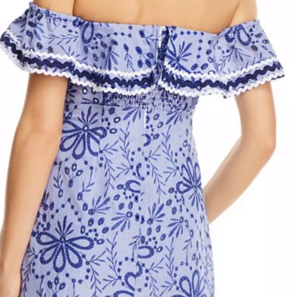 NWT Red Carter off the shoulder embroidered dress - Picture 6 of 11